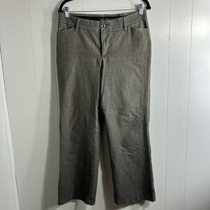 Lee Regular Fit Trouser Midrise Flex Motion Bootcut Gray Womens Size 10 Short